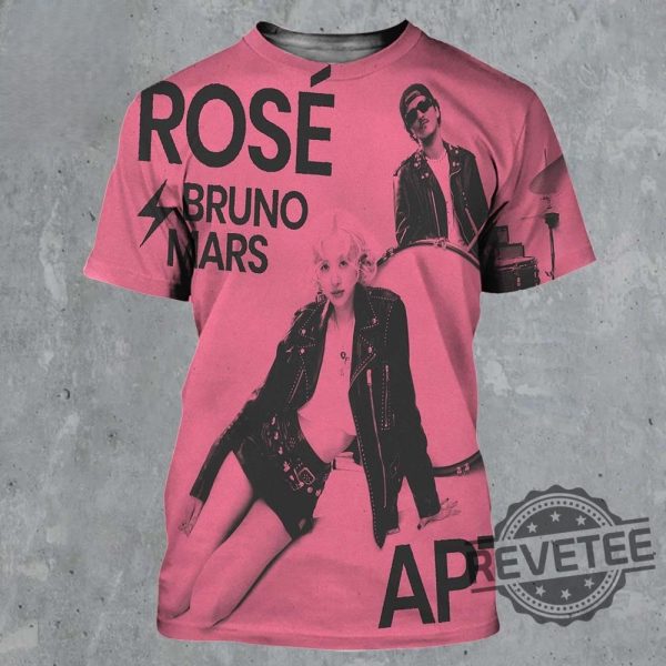 Blackpink Rose And Bruno Mars Apt Single Cover 3D All Over Print Shirt Hoodie Sweatshirt revetee 1