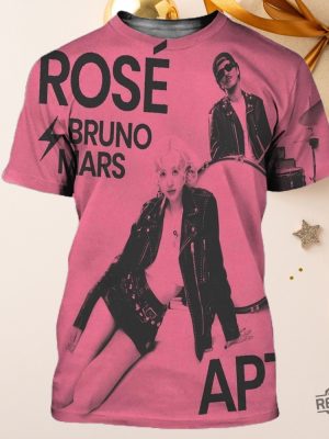 Blackpink Rose And Bruno Mars Apt Single Cover 3D All Over Print Shirt Hoodie Sweatshirt revetee 2