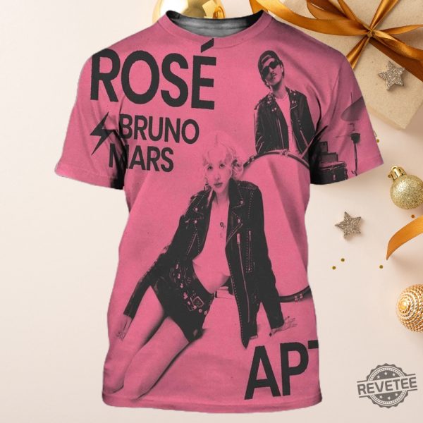 Blackpink Rose And Bruno Mars Apt Single Cover 3D All Over Print Shirt Hoodie Sweatshirt revetee 2