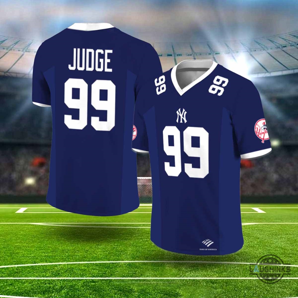 New York Yankees Aaron Judge Football Jersey Shirt Giveaway Night 2024 Replica