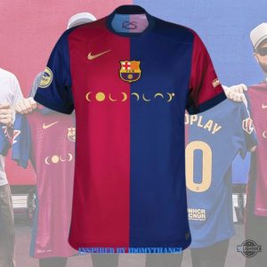 coldplay barcelona shirt home signed limited edition fc barca x coldplay football jersey shirt replica laughinks 2