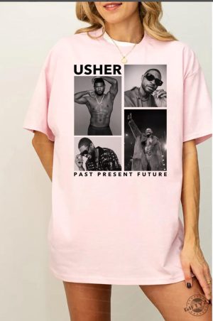 Usher Past Present Future 2024 World Tour Concert Shirt For Usher Fans Usher 2024 Tour Hoodie Usher Concert Tee Shirt Usher Fan Gift Merch giftyzy 3