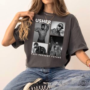 Usher Past Present Future 2024 World Tour Concert Shirt For Usher Fans Usher 2024 Tour Hoodie Usher Concert Tee Shirt Usher Fan Gift Merch giftyzy 7