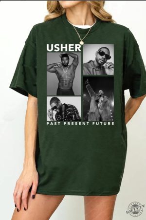 Usher Past Present Future 2024 World Tour Concert Shirt For Usher Fans Usher 2024 Tour Hoodie Usher Concert Tee Shirt Usher Fan Gift Merch giftyzy 9