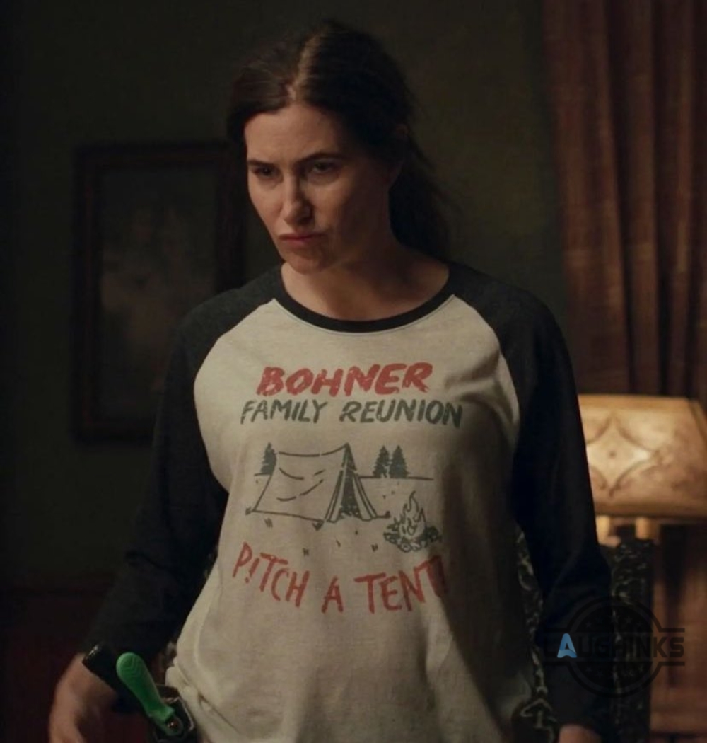 bohner family reunion shirt agatha all along billy maximoff shirt agatha harkness pitch a tent 34 sleeve raglan shirt for kids adults laughinks 1 1