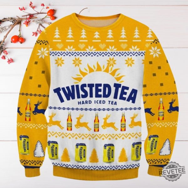 Christmas Twisted Tea Ugly Sweater Christmas Drinking Shirt Twisted Tea Lover Christmas Crewneck Sweater Holiday Xmas Sweater Twisted Tea Shirt revetee 3