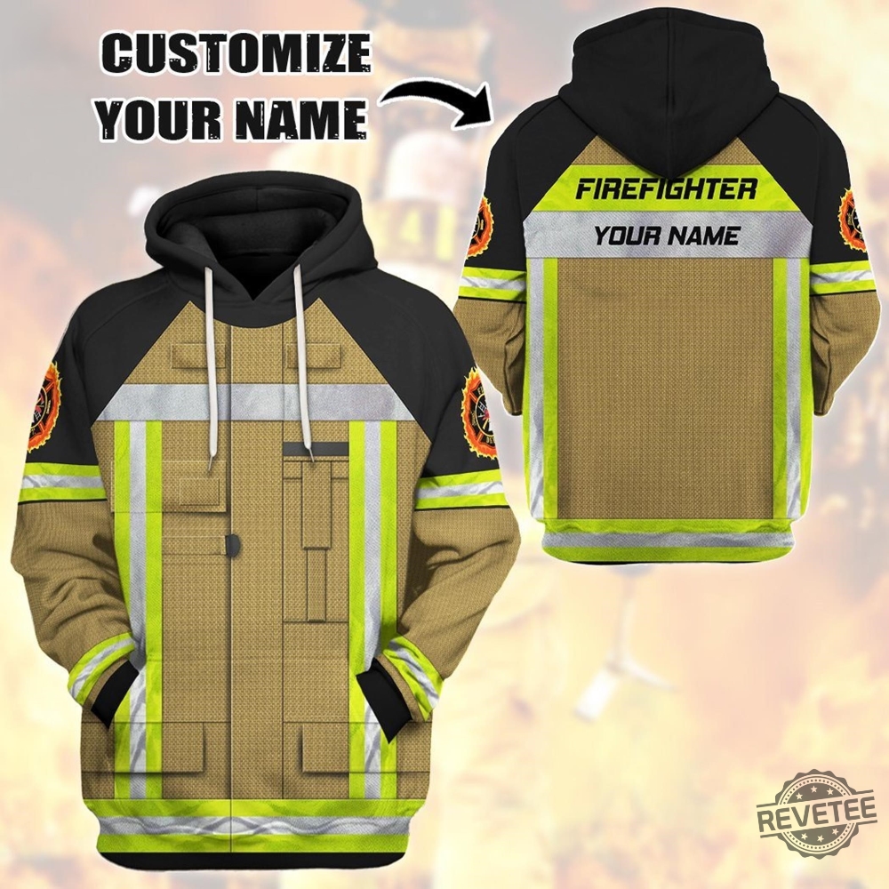 All Over Print Firefighter Cosplay Hoodie Sweatshirt T Shirt Firefighter Cosplay Outfit Fireman Sweatshirt Hoodie