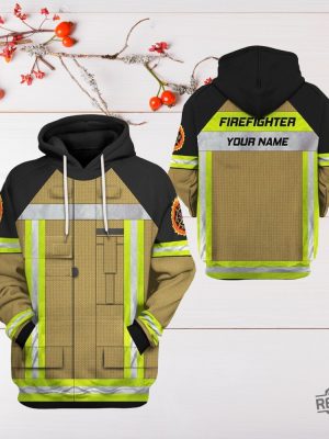 All Over Print Firefighter Cosplay Hoodie Sweatshirt T Shirt Firefighter Cosplay Outfit Fireman Sweatshirt Hoodie revetee 2