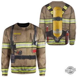 Firefighter Uniform Full Over Print 3D Hoodie Firefighter Cosplay Shirt Fireman Sweatshirt Hoodie revetee 3