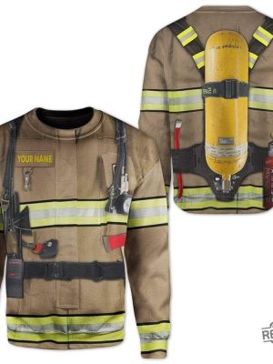 Firefighter Uniform Full Over Print 3D Hoodie Firefighter Cosplay Shirt Fireman Sweatshirt Hoodie revetee 3