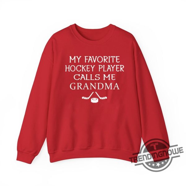 Womens My Favourite Hockey Player Calls Me Grandma T Shirt Perfect Fan Gear For Proud Hockey Grandmas trendingnowe 1