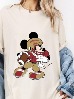 San Francisco 49Ers Mickey Mouse T Shirt Hoodie Sweatshirt Disney Football Tee T Shirt Unique revetee 2