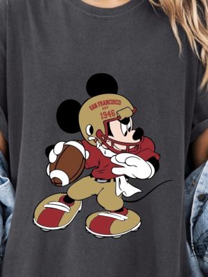 San Francisco 49Ers Mickey Mouse T Shirt Hoodie Sweatshirt Disney Football Tee T Shirt Unique revetee 3