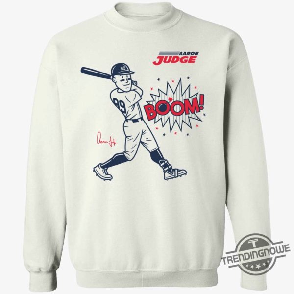 Big Aaron Judge Brings The Boom Shirt Celebrate The Power Hitter With This Graphic Tee trendingnowe 1