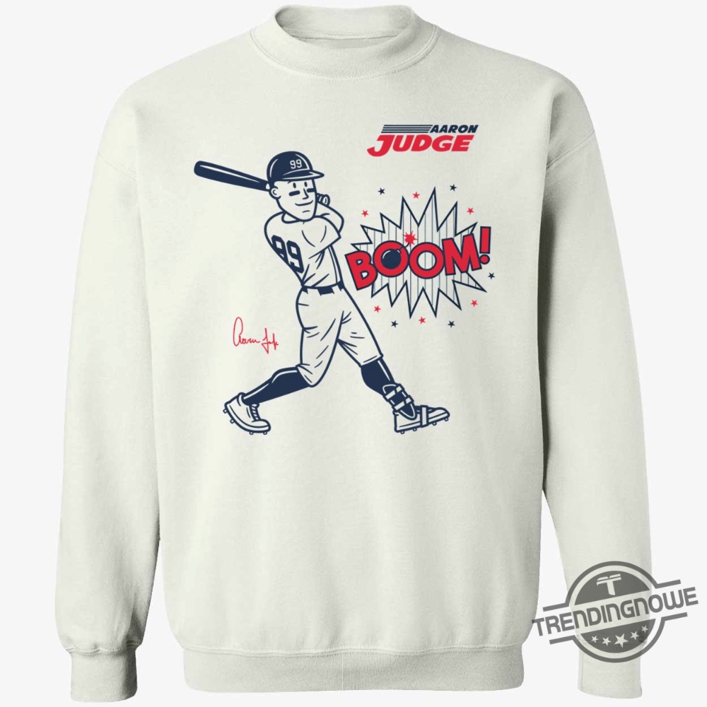 Big Aaron Judge Brings The Boom Shirt  Celebrate The Power Hitter With This Graphic Tee