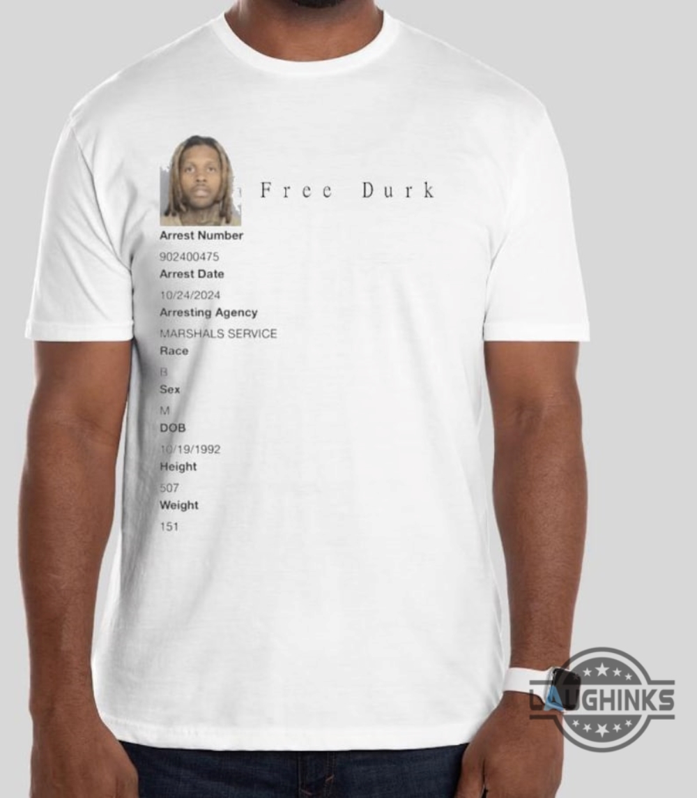 free lil durk t shirt sweatshirt hoodie lil durk arrested shirt with signature on the back laughinks 1