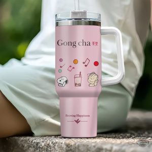 gong cha snoopy tumbler replica snoopy charlie brown and friends tumblers the peanut stanley cup dupe laughinks 2