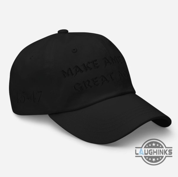 elon musk dark gothic maga hat make america great again embroidered dad hat baseball cap donald trump musk 2024 dark maga hats laughinks 3