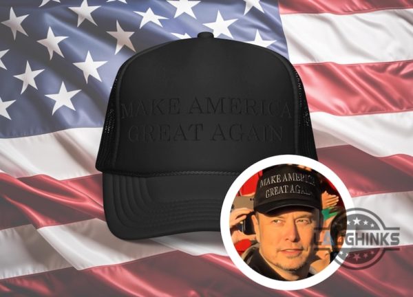 elon musk dark maga trucket hat trump 2024 hat make america great again donald trump cap embroidered or printed usa laughinks 6