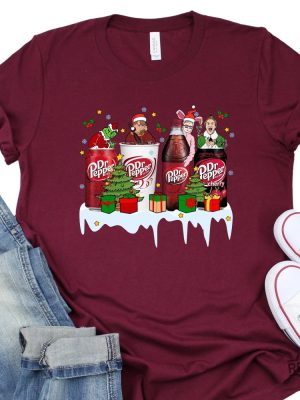 Dr Pepper Christmas Kevin Ralphie Elf Grinch Shirt Christmas Movie Shirt Christmas Home Alone Movie Shirt Xmas Characters Tee Hoodie Sweatshirt revetee 2