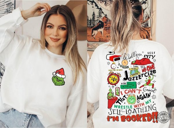 My Day Im Booked Grinch Sweatshirt Grinch Jazzercise Sweatshirt Merry Grinchmas Sweater Grinch Family Shirt Grinch Shirt Hoodie revetee 1