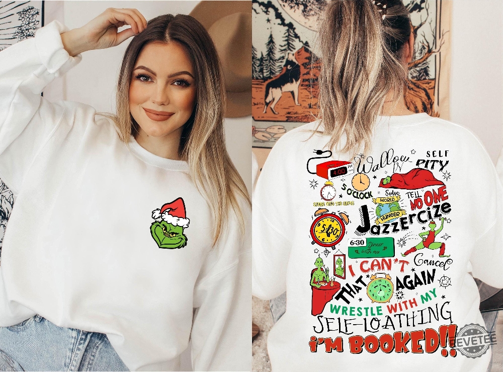 My Day Im Booked Grinch Sweatshirt Grinch Jazzercise Sweatshirt Merry Grinchmas Sweater Grinch Family Shirt Grinch Shirt Hoodie