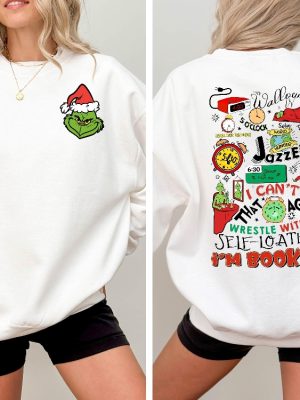 My Day Im Booked Grinch Sweatshirt Grinch Jazzercise Sweatshirt Merry Grinchmas Sweater Grinch Family Shirt Grinch Shirt Hoodie revetee 2