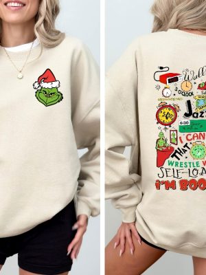 My Day Im Booked Grinch Sweatshirt Grinch Jazzercise Sweatshirt Merry Grinchmas Sweater Grinch Family Shirt Grinch Shirt Hoodie revetee 3