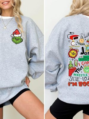 My Day Im Booked Grinch Sweatshirt Grinch Jazzercise Sweatshirt Merry Grinchmas Sweater Grinch Family Shirt Grinch Shirt Hoodie revetee 4