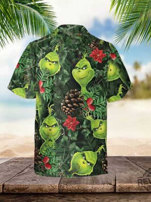 Grinch Hawaiian Shirt The Grinch Jersey Grinch Face Christmas Sweatshirt Grinch Stole Xmas Outfit Christmas Gift revetee 3