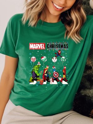 Marvel Christmas Shirt Superhero Christmas Tee Avengers Team Sweatshirt Avengers Fan Balloon Shirt Marvel Avengers Characters Tee Superhero Shirt revetee 3