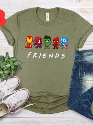 Superhero Friends Shirt Cute Avengers Shirts Marvel Avenger Shirt Superhero T Shirt Christmas Shirt Ironman Avengers Friends Shirt Superhero Shirt revetee 4