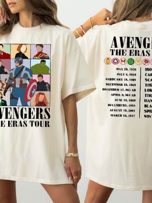 The Avengers The Eras Tour Shirt Disney Super Hero Shirt Avengers Heroes Shirt Disney Marvel Kids Shirt Disney Captain America Shirt Superhero Shirt revetee 3