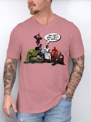 And Thats How I Saved The World Jesus And Superheroes T Shirt Sarcastic Marvel Avengers And Jesus Shirt Funny Religion Heroes Tee Hoodie Sweatshirt revetee 2