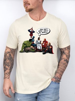 And Thats How I Saved The World Jesus And Superheroes T Shirt Sarcastic Marvel Avengers And Jesus Shirt Funny Religion Heroes Tee Hoodie Sweatshirt revetee 4