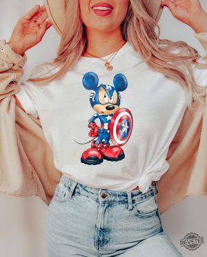 Avengers Mickey Shirt Superhero Mickey Shirt Captain America Mickey Shirt Superhero Mickey Tee Captain Mickey Shirt Superhero Shirt Hoodie Sweatshirt revetee 2