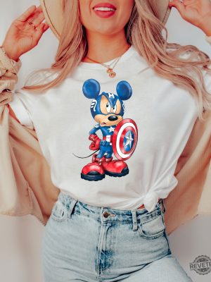 Avengers Mickey Shirt Superhero Mickey Shirt Captain America Mickey Shirt Superhero Mickey Tee Captain Mickey Shirt Superhero Shirt Hoodie Sweatshirt revetee 2