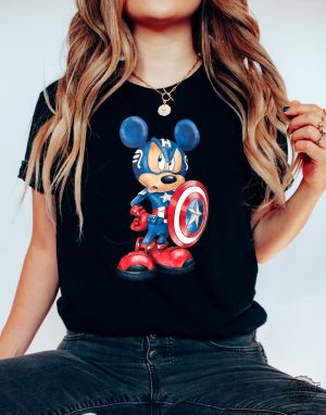 Avengers Mickey Shirt Superhero Mickey Shirt Captain America Mickey Shirt Superhero Mickey Tee Captain Mickey Shirt Superhero Shirt Hoodie Sweatshirt revetee 3