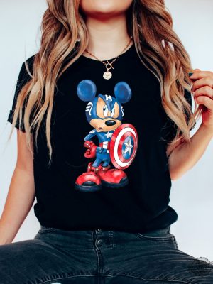 Avengers Mickey Shirt Superhero Mickey Shirt Captain America Mickey Shirt Superhero Mickey Tee Captain Mickey Shirt Superhero Shirt Hoodie Sweatshirt revetee 3