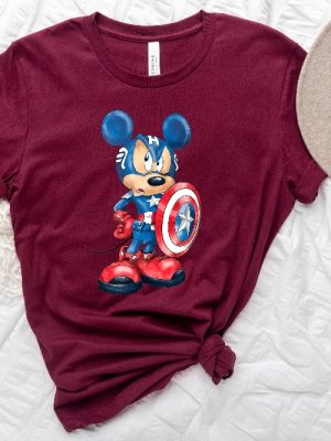 Avengers Mickey Shirt Superhero Mickey Shirt Captain America Mickey Shirt Superhero Mickey Tee Captain Mickey Shirt Superhero Shirt Hoodie Sweatshirt revetee 4