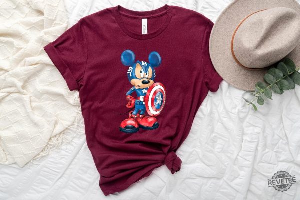 Avengers Mickey Shirt Superhero Mickey Shirt Captain America Mickey Shirt Superhero Mickey Tee Captain Mickey Shirt Superhero Shirt Hoodie Sweatshirt revetee 4