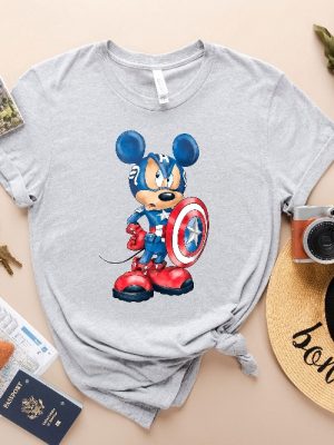 Avengers Mickey Shirt Superhero Mickey Shirt Captain America Mickey Shirt Superhero Mickey Tee Captain Mickey Shirt Superhero Shirt Hoodie Sweatshirt revetee 5