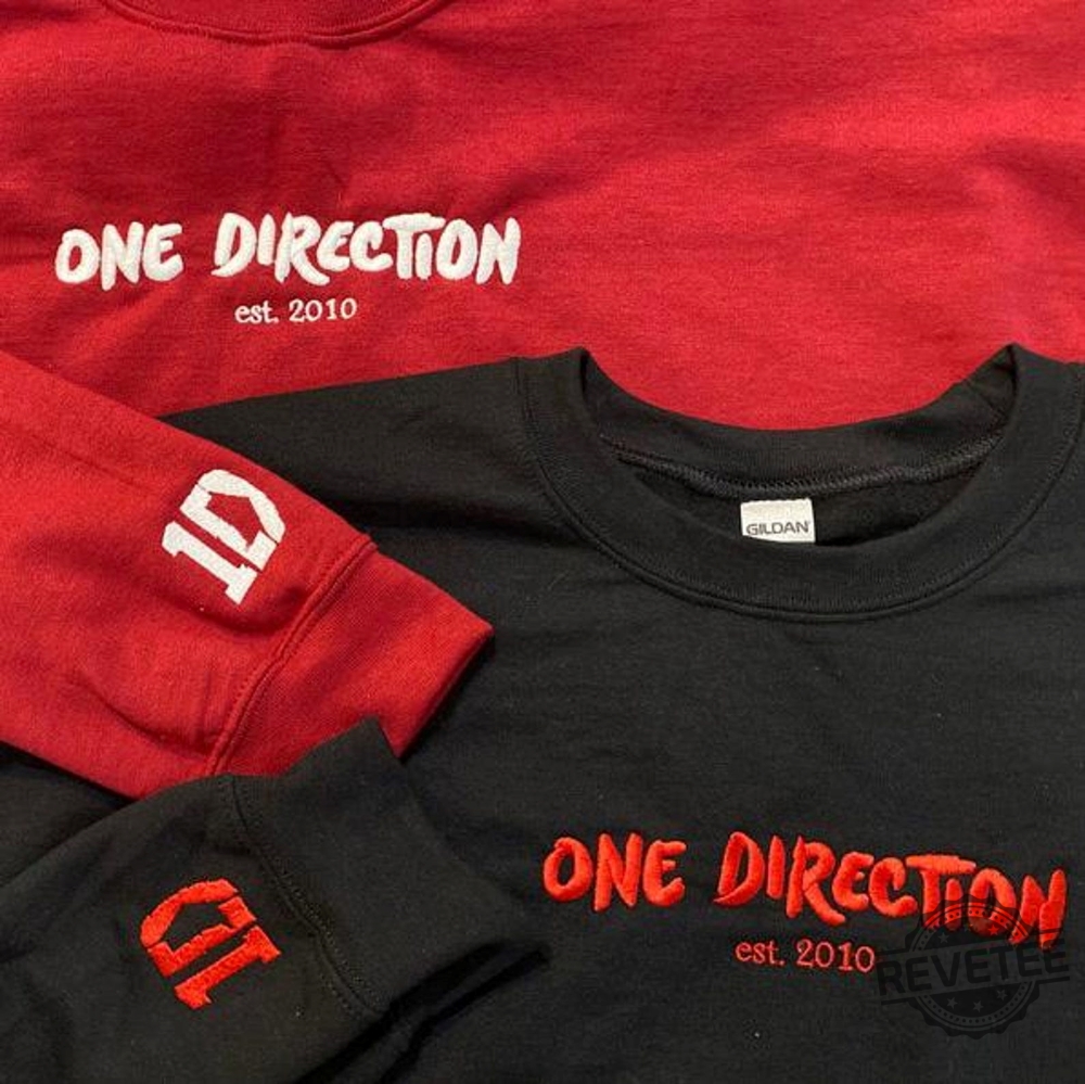 One Direction Embroidered Sweatshirt Christmas Embroidered Hoodie One Direction Embroidered Crewneck Shirt