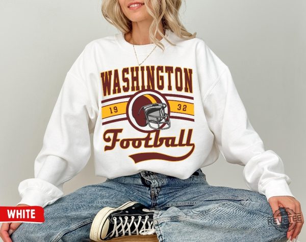 Washington Football Crewneck Shirt Vintage Style Washington Sweatshirt Commander Sweater Washington Fans Gift Washington T Shirt Hoodie revetee 1