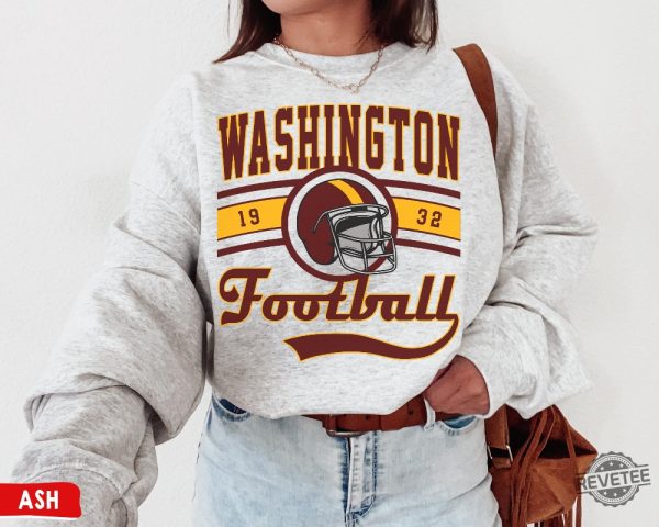 Washington Football Crewneck Shirt Vintage Style Washington Sweatshirt Commander Sweater Washington Fans Gift Washington T Shirt Hoodie revetee 2