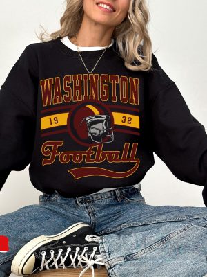 Washington Football Crewneck Shirt Vintage Style Washington Sweatshirt Commander Sweater Washington Fans Gift Washington T Shirt Hoodie revetee 6