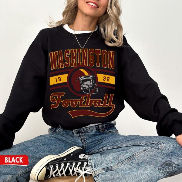 Washington Football Crewneck Shirt Vintage Style Washington Sweatshirt Commander Sweater Washington Fans Gift Washington T Shirt Hoodie revetee 6