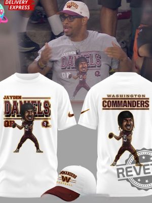 Washington Commanders Jayden Daniels 2024 White T Shirt Jayden Daniels Shirt Hoodie Sweatshirt revetee 2