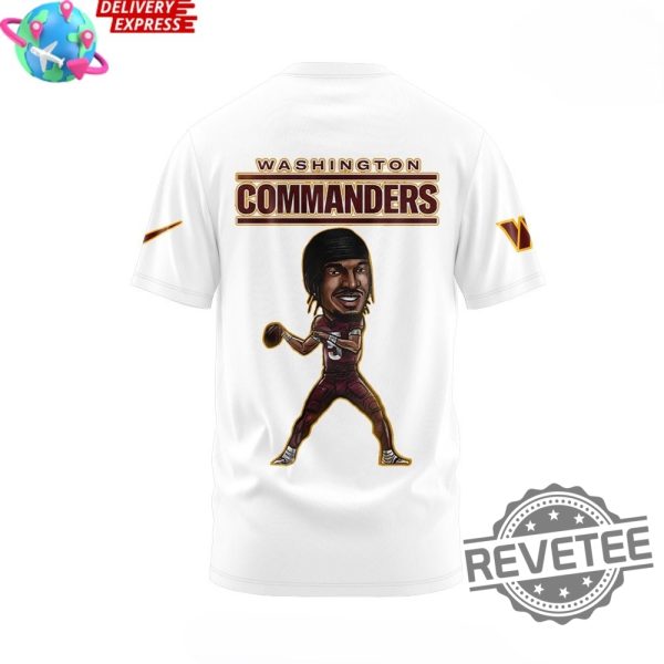 Washington Commanders Jayden Daniels 2024 White T Shirt Jayden Daniels Shirt Hoodie Sweatshirt revetee 4