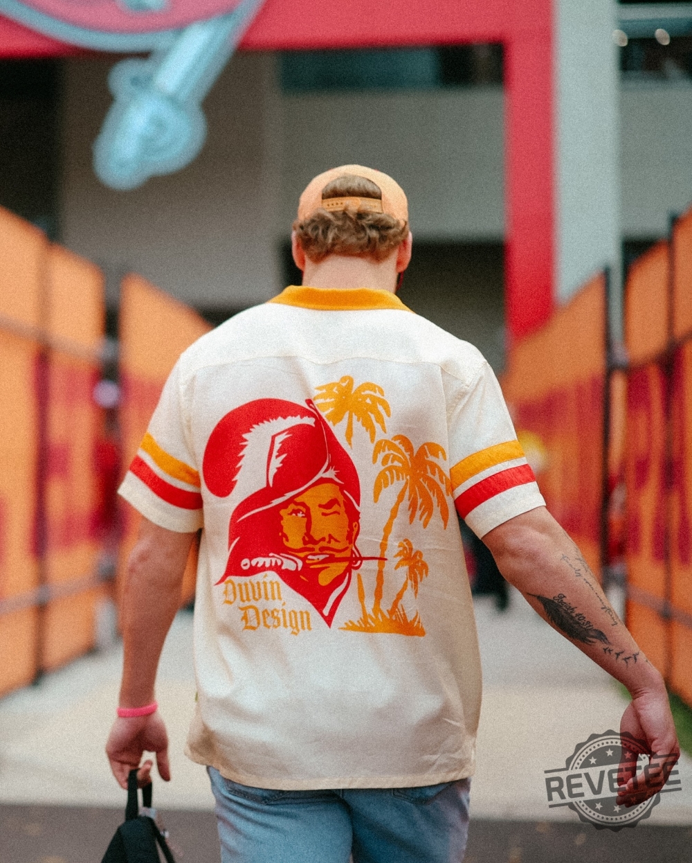 Duvin X Buccaneers Cabana Shirt Buccaneers Creamsicle Shirt Duvin Design Buccaneers Cabana Hawaiian Shirt